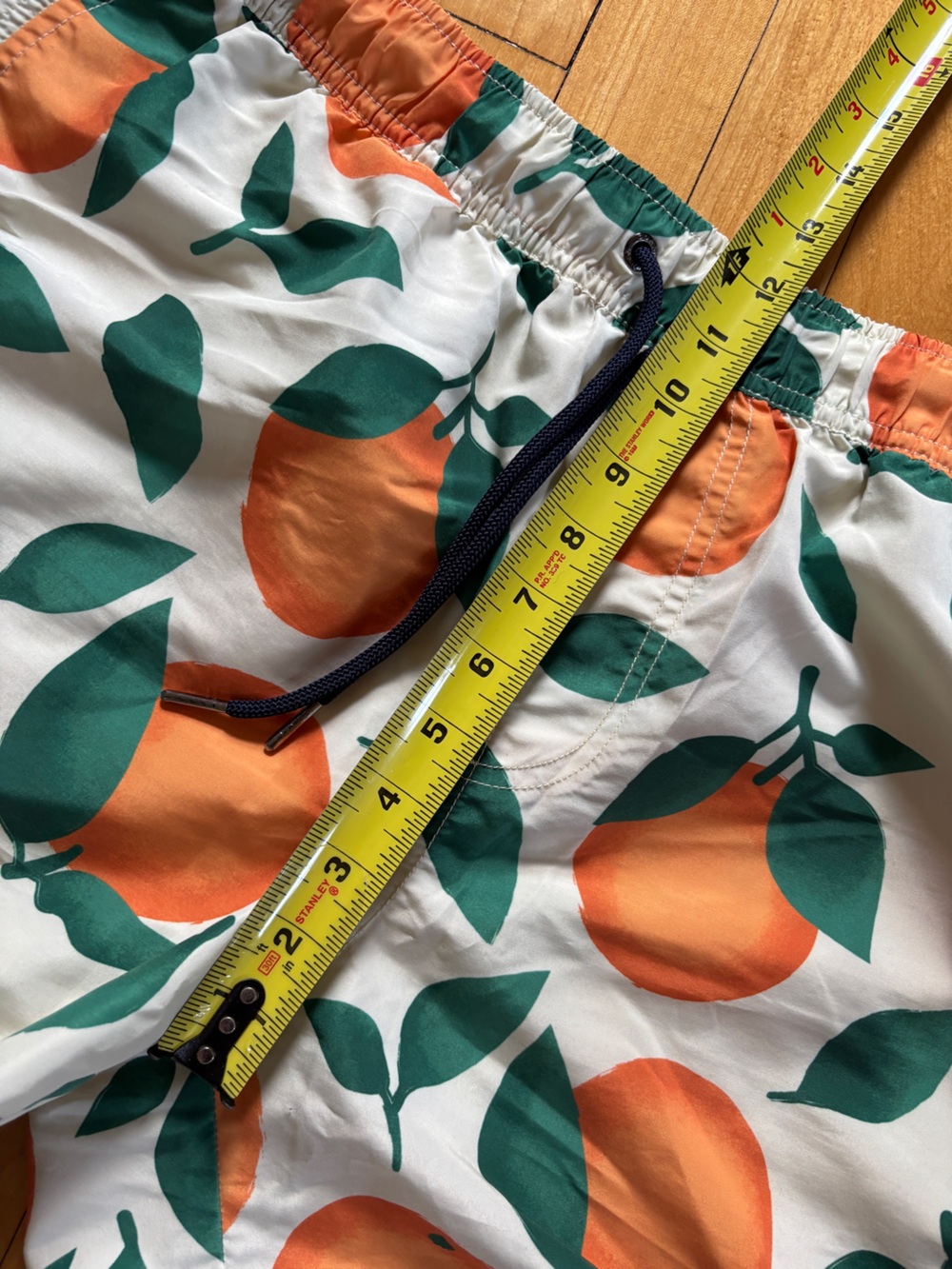 Orange Fruit Print Men’s XL 6” Bathing Suit Swim Trunks Beach Shorts Resortwear - Picture 8 of 16
